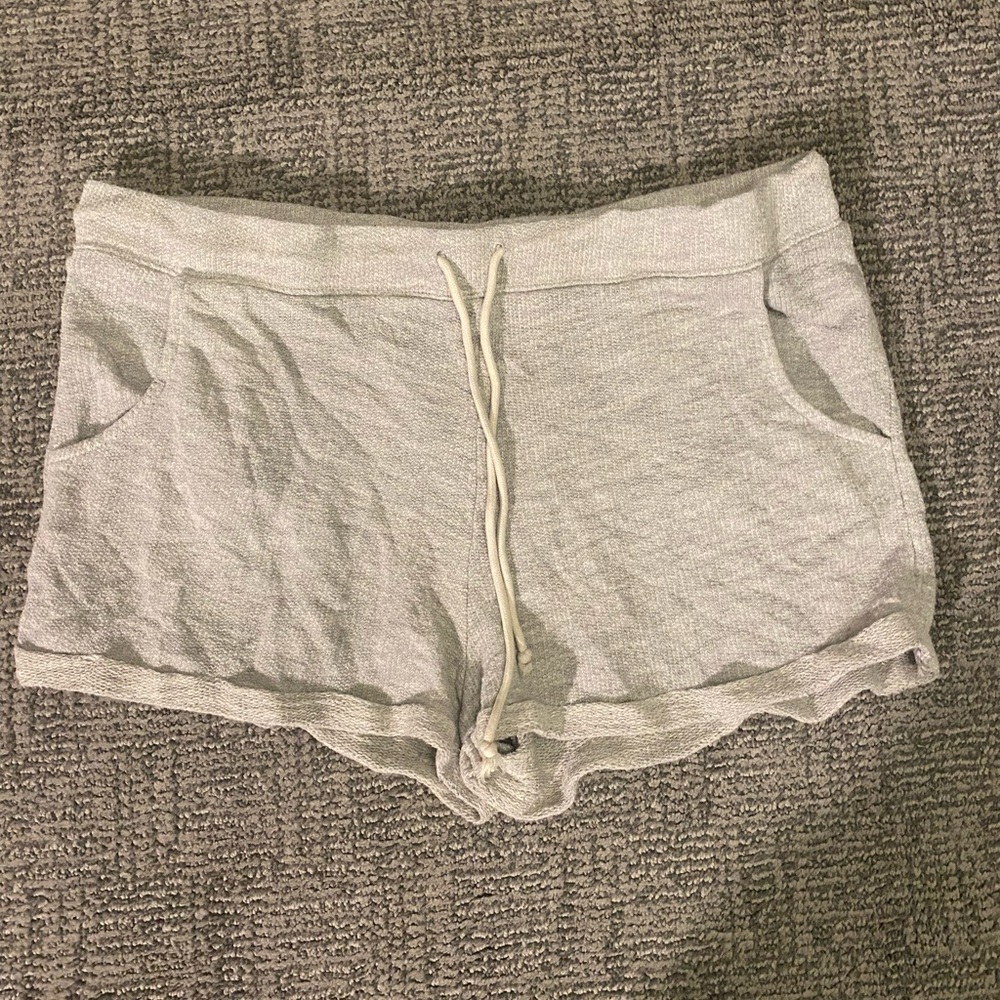 Grey Knit Shorts